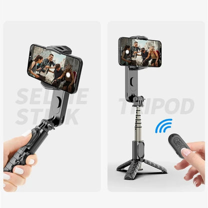 wireless Following the shooting Mode Gimbal Stabilizer Selfie Stick Tripod with Fill Light for iPhone Cell Phone Smartphone