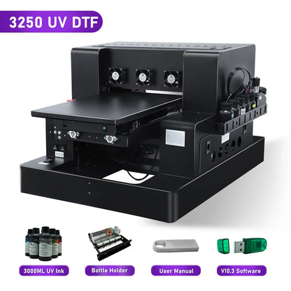 OYfame A3 UV Flatbed Printer A4 impresora uv dtf L805 UV TransferPrinter head with Varnish Rotary Ink uv dtf printing machine