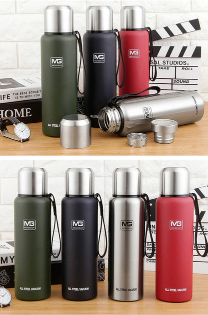 304 Stainless Steel Thermos Bottle Large Capacity Vacuum Flask Insulated Tumbler with Rope for Tea Drinks Cold and Hot Water