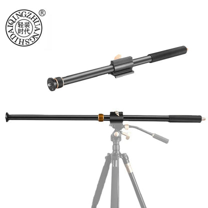 QZSD AK90 Universal Tripod Extension Boom Arm Aluminum Alloy Extender Horizontal Centre Column 52-93cm for Tripod 10KG Load