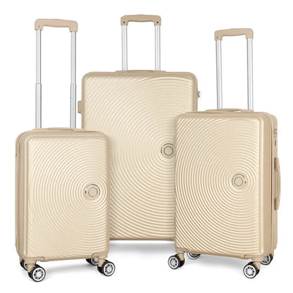 3PCS Luggage Set with Silent Spinner Wheel ABS+PC Lightweight TSA Lock 20''/24''/28'' Family Travel Suitcase Set