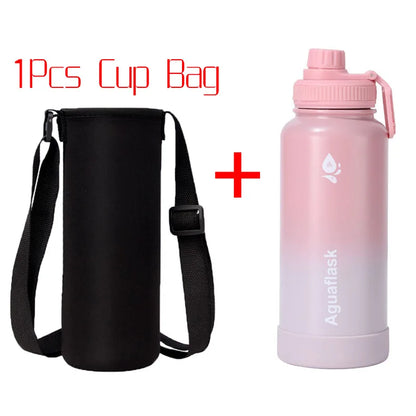 32OZ Large Capacity Thermo Bottle 1000ML Stainless Steel Thermal Thermo Water Portable Vacuum Mug Thermos Insulated Cup Tumbler