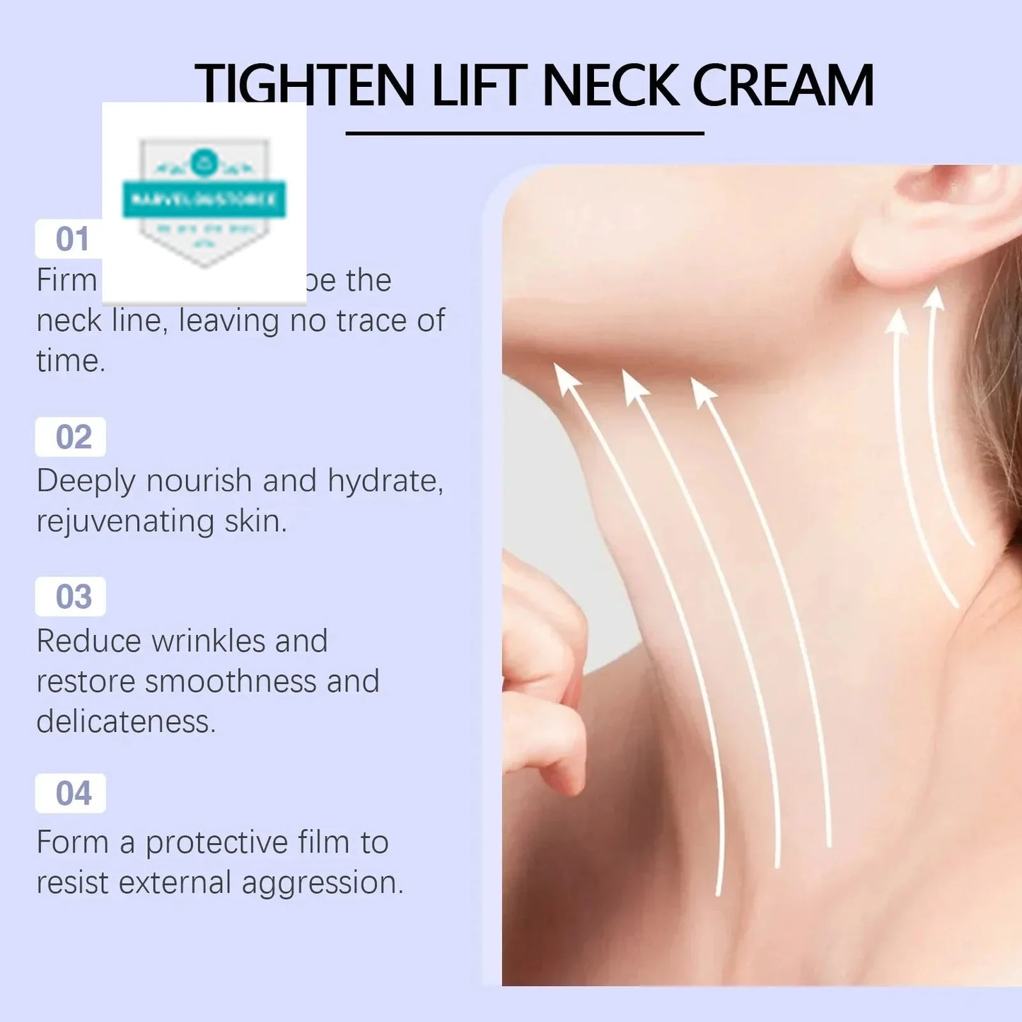 Tighten Lift Neck Cream Lightens Fine Lines Brightens Firms Nourishes Neck Cream Lightening Smoothing Moisturizer Neck Cream