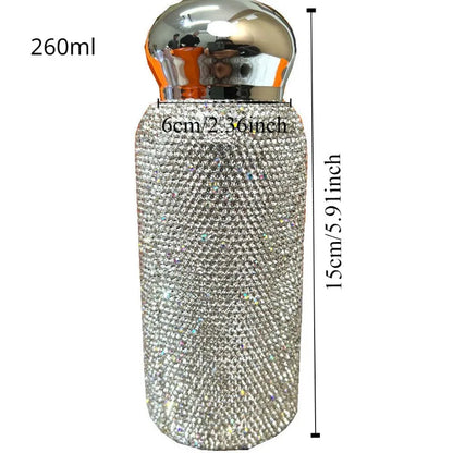 Shiny Diamond Tumbler Insulated Cup With Straw Juice Drinkwar Bottles Stainless Steel Thermal Flask Party Gifts for Girls