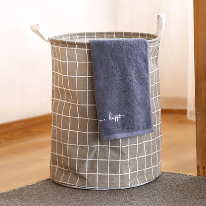 1pc Round Dirty Clothes Basket, Laundry Basket, Portable Dirty Clothes Hamper