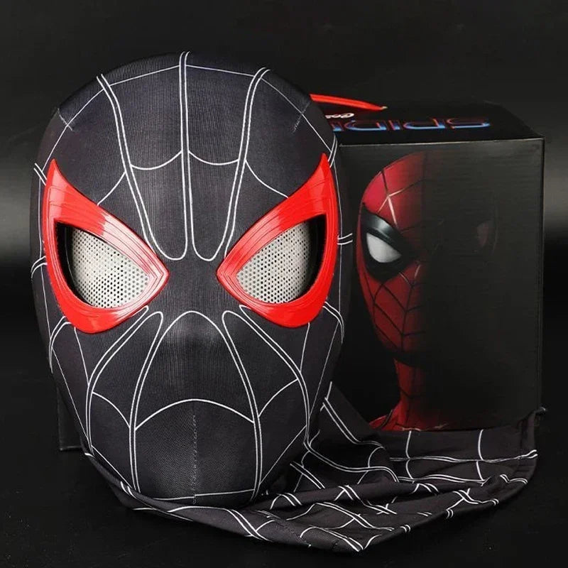 Adult Spiderman Mask Eyes Movable Remote Control Kids Superhero Mask Halloween Child Spider-Man Mask Cosplay Decoration Gift