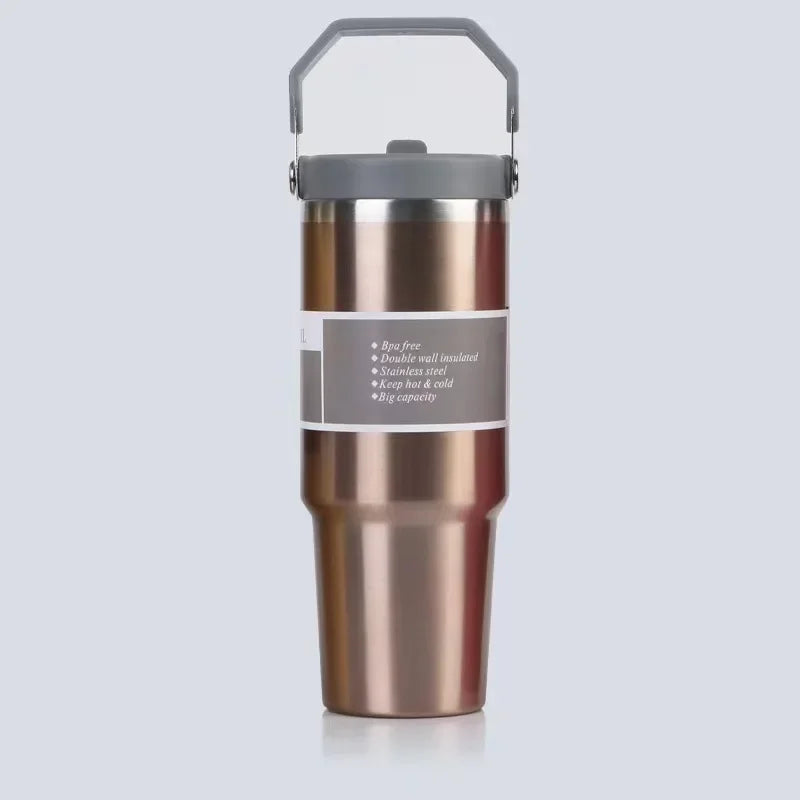 30oz Portable Ice Bullion Cup 304 stainless steel insulated cold coffee cup Portable car cup wholesale