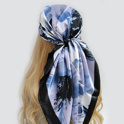 new 90*90cm fashion Silk Scarf Scarftop Headwraps Women Vintage Four Seasons Hair Scarve Hijab Foulard Bandana Femme Headscarf