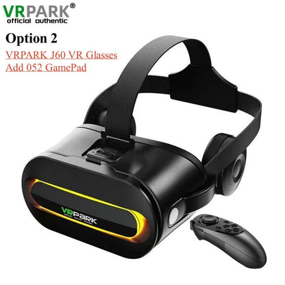 Original J60 4K Wireless Virtual Reality VR Glasses Stereo 3D Videos Google Cardboard Box Headset Helmet for Smartphone Max 6.7"