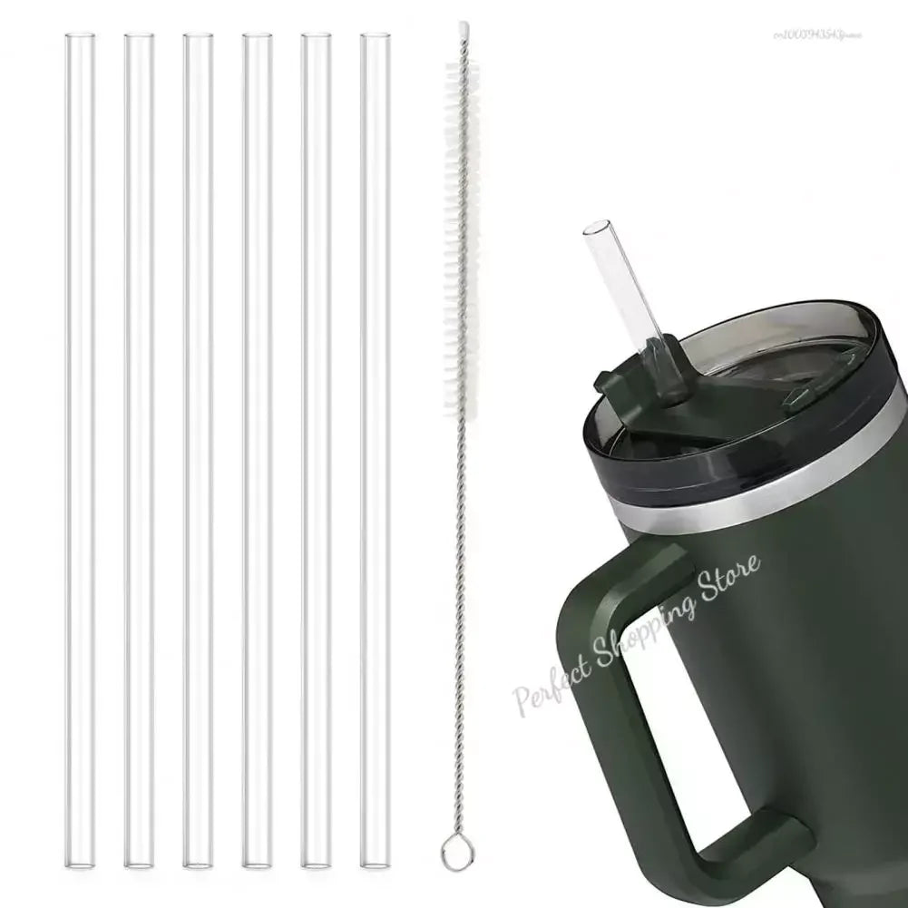 Replacement Straw Compatible for Stanley 20/ 30 Oz Cup Travel Tumbler Water Straw with Cleaning Brush Cup Accessories