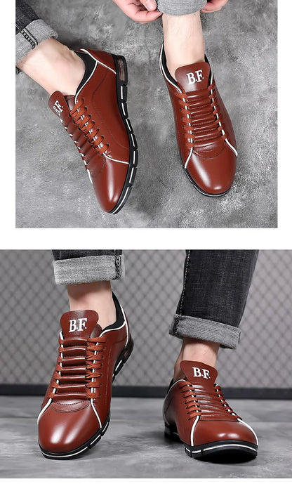 Luxury Man Casual Leather Shoes Spring Autumn New Fashion Leather Shoes British Style Men's Business Shoes Flat Working Footwear