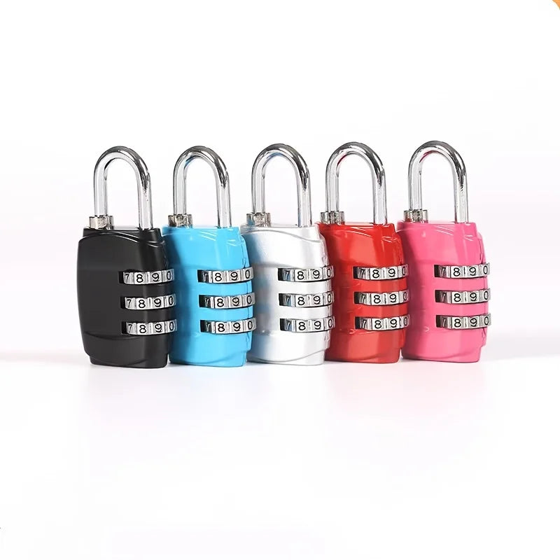 Mini Combination Locks 3 Digit Portable Travel Padlock Locker Code Lock Gym Backpack Padlock Safe