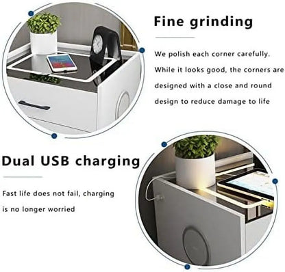 Smart Wireless Charging Multifunctional Bedside Table