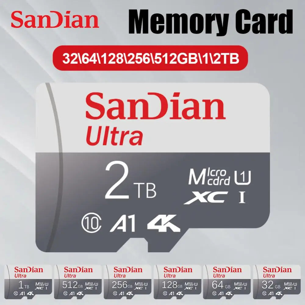 NEW Original Class10 High Speed 1TB Micro TF Card 2TB SD Card High Capacity Memory Card 128GB For Camera Smartphone With Adapter