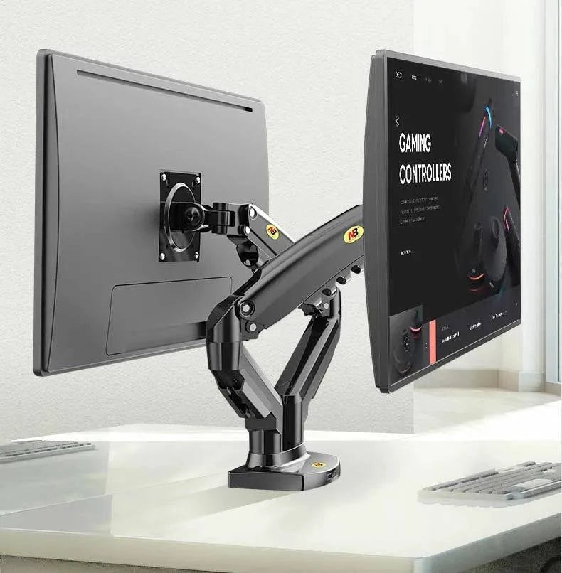 NB NEW F160 gas spring 17"-27"30" Dual Monitor Holder Arm desktop 360 rotate computer holder 2-9KG Monitor bracket USB3.0 port