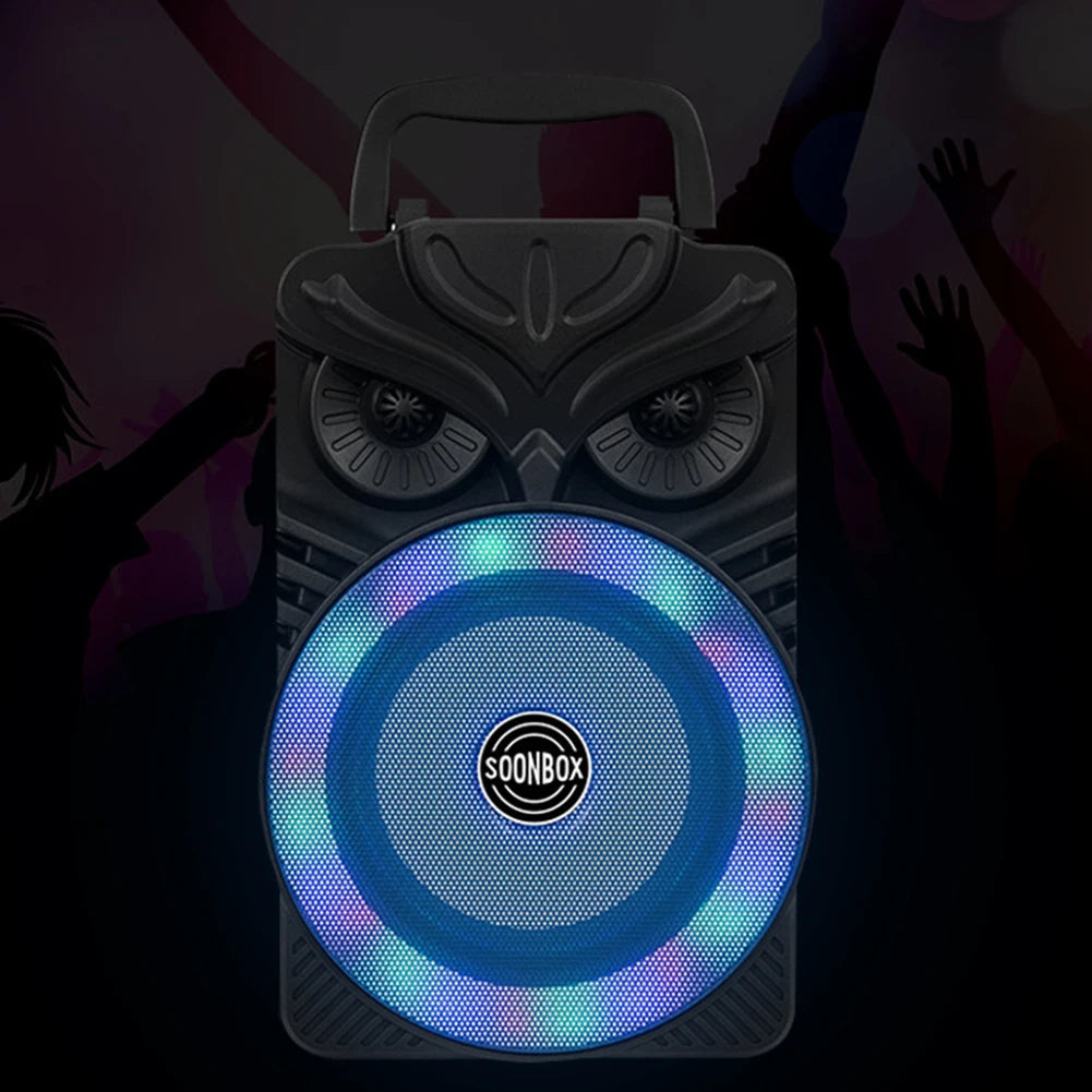 HiFi Bluetooth-Compatible Speaker Support TF Card HiFi Stereo Subwoofer RGB Light FM Aux Portable Wireless Loudspeaker