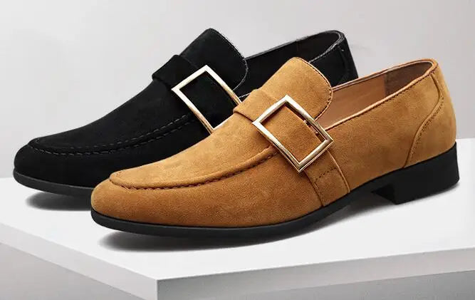 Spring New Mens Casual Business Shoes Loafers Men Dress Shoes Faux Suede Driving Shoes Fashion Formal Shoes for Men Sneakers