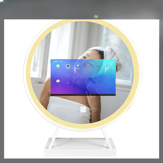 Hotel Three Color Mirror Bathroom Smart Mirror With Android Touch TV Screen Wifi Wall Mount LED Magic Mirror