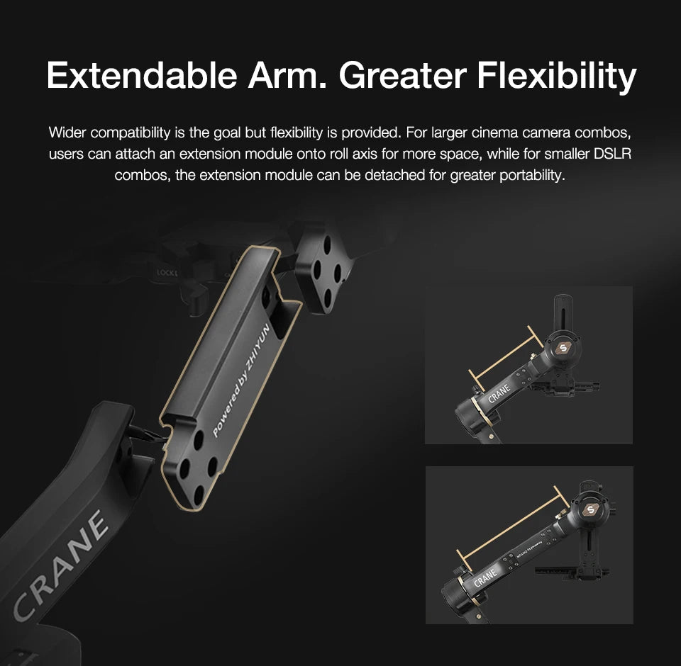 Zhiyun CRANE 3S 3-axis Handheld Gimbal Camera Stabilizer Support 6.5KG DSLR Camcorder Video Cameras for Nikon Canon