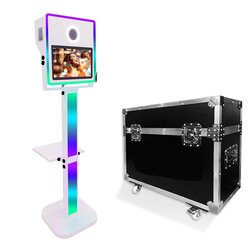 Portable Magic Mirror Photo Booth shell 15.6 Inch Touch Screen DSLR camera Photo Booth kiosk Selfie for Weddings Party Events ﻿