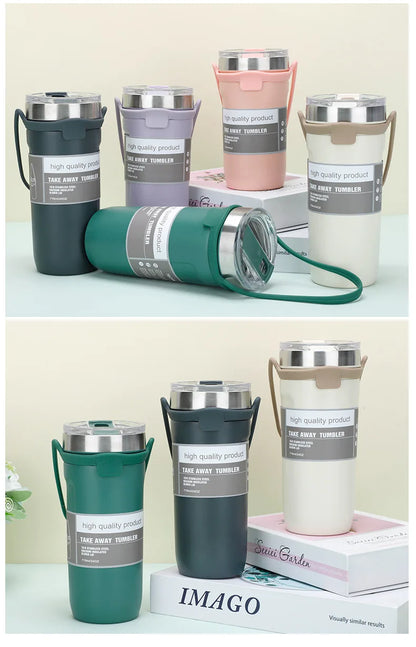 550ML 304 Stainless Steel Portable Double-layer Insulation Cup Household Water Cup Four Seasons Universal Easy Cleaning