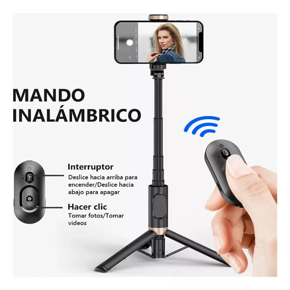 2025 NEW Bluetooth Selfie Stick  Foldable Wireless Tripod with Bluetooth Shutter Monopod Live Photograph for iphone