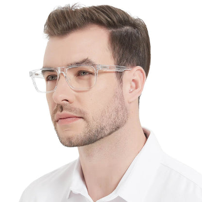 Square Reading Glasses For Men Hyperopia Optical Eyeglasses Frame Presbyopia Glasses Classic Eyewear Magnifying Readers +1.25 +1 - MarvelouStoree