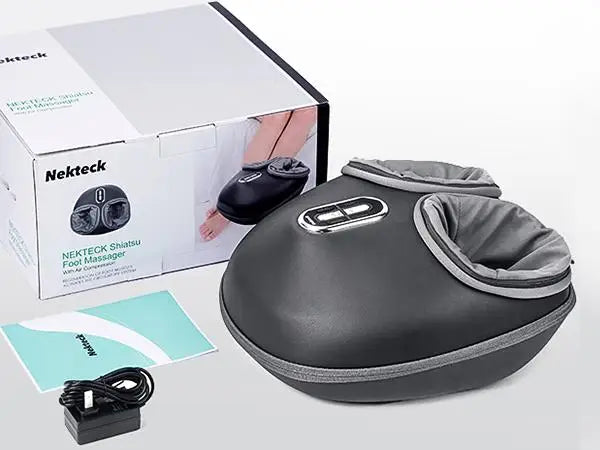 Nekteck Shiatsu Foot Massager Machine with Soothing Heat, Deep Kneading Therapy, Air Compression, Improve Blood Circulation