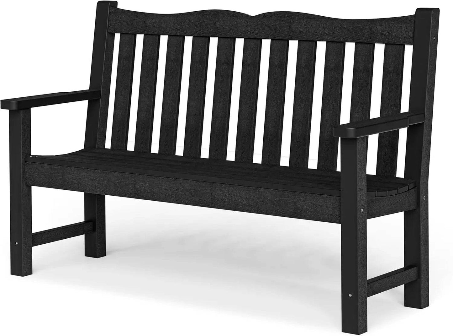 Outdoor Bench, 2-Person Garden Benches for Outdoors, All-Weather HIPS Garden Bench with 800 lbs Weight Capacity - MarvelouStoree