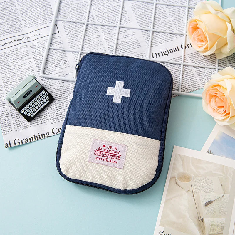 Mini Portable Medicine Bag Travel First Aid Kit Medicine Bag Storage Bag Survival Kit Medicine Box Outdoor Emergency Camping