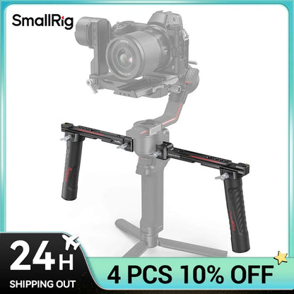 SmallRig Adjustable Dual Handgrip for DJI RS 2 /RSC 2 / RS 3 / RS 3 Pro /RS 4/ RS 4 Pro Gimbal Handheld Stabilizer Monitor Mount