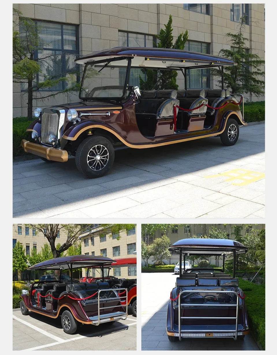 Travel Club Electric Lift Golf Cart Electric Golf Cart 4+2 Seats Electric Club Car With Door 5/8/11/14 Seats Classic Car - MarvelouStoree