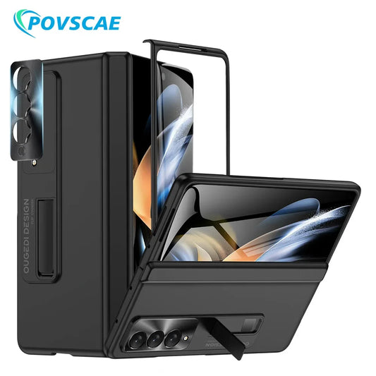 For Samsung Galaxy Z Fold 4 Case Brand Shockproof Full Coverage  Hinge Protection Ultra-Thin Samsung Case With Screen Protector