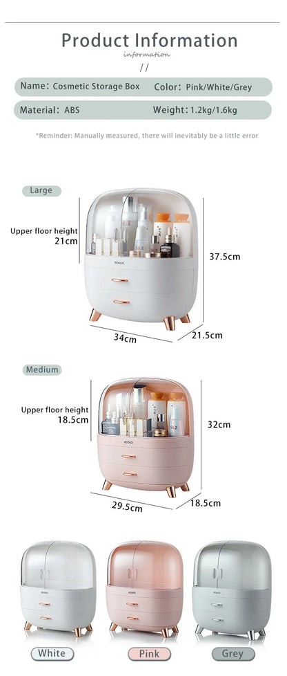 Makeup Container Polish Box Desktop Storage Organizer Makeup Drawer Large Box Cosmetic Capacity Storage Nail Jewelry