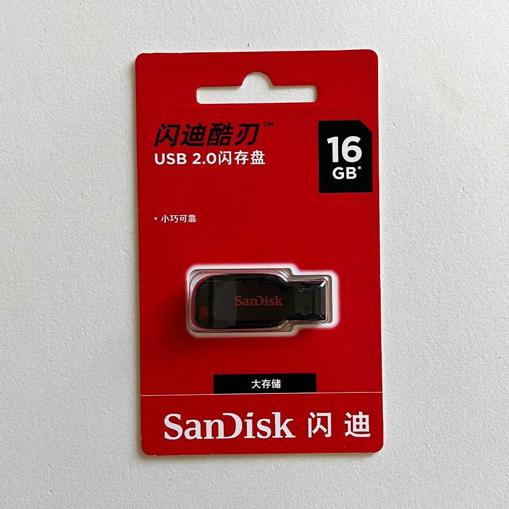 SanDisk SDCZ50 USB Flash Drive 128GB Mini Pen Drive 64GB Pendrive 32GB USB 2.0 Flash Drive 16GB Memory stick 8GB USB disk For PC - MarvelouStoree