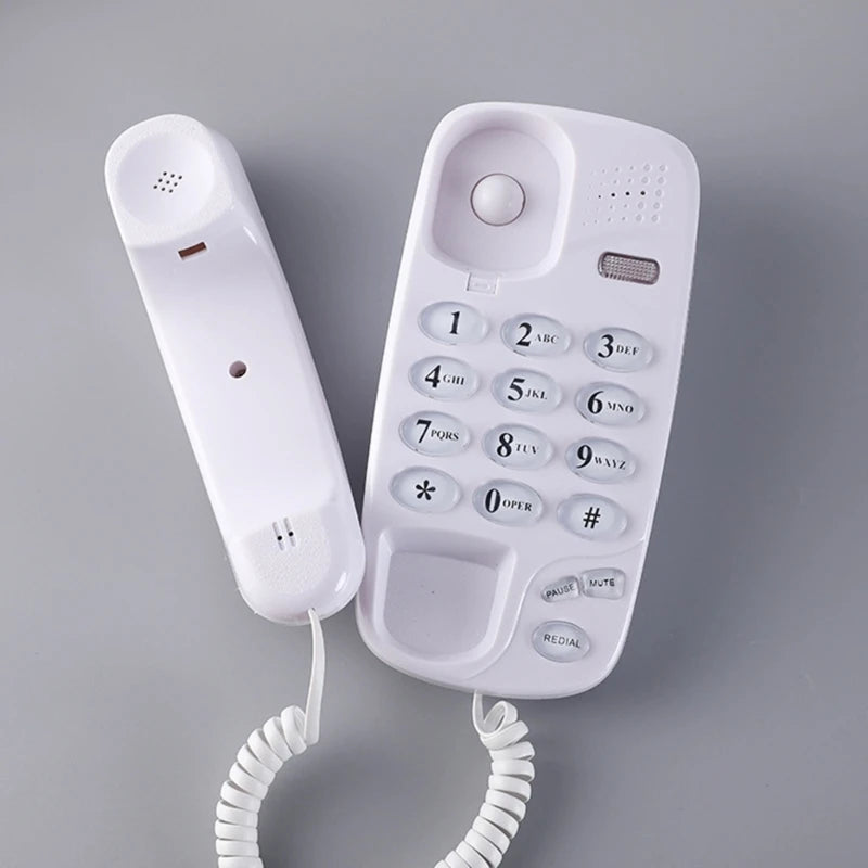 KXT-580 Big Button Corded Phone Telephones Landline Phone with Call Light Redial Support Wall Mount or Desk Phone