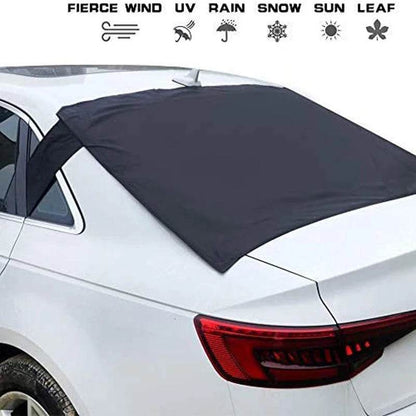 Universal Oxford Fabric Car Front Windscreen Cover Car Windshield Snow Sun Shade Cover With Reflective Stripe Winter Snow Cover - MarvelouStoree