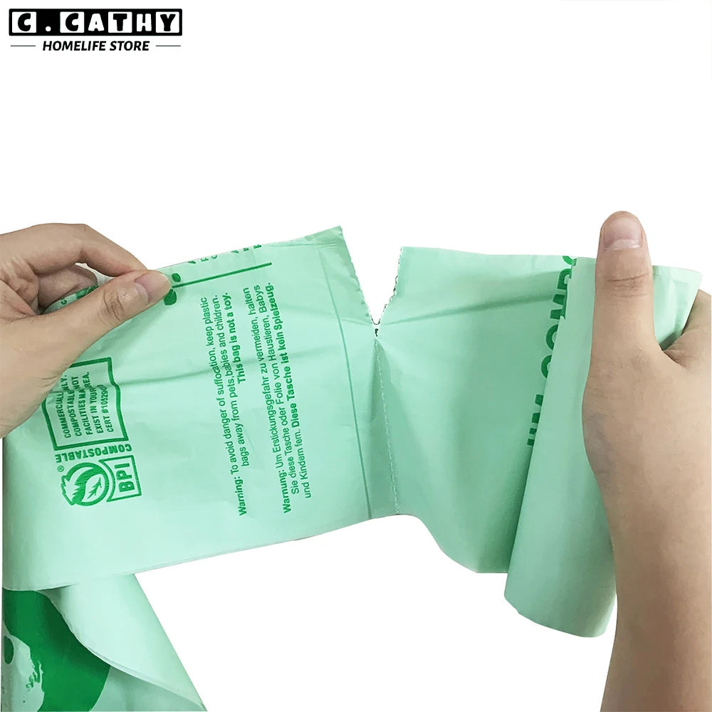 50/100pcs Biodegradable Garbage Bag Corn Starch Compostable Recycling Pet Poop Kitchen Household Degradable Trash Bag