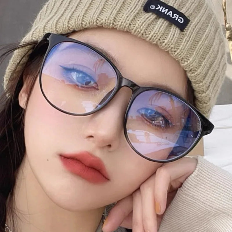 Anti Radiation Glasses for Women Retro Round Frame Fashion Eyeglasses