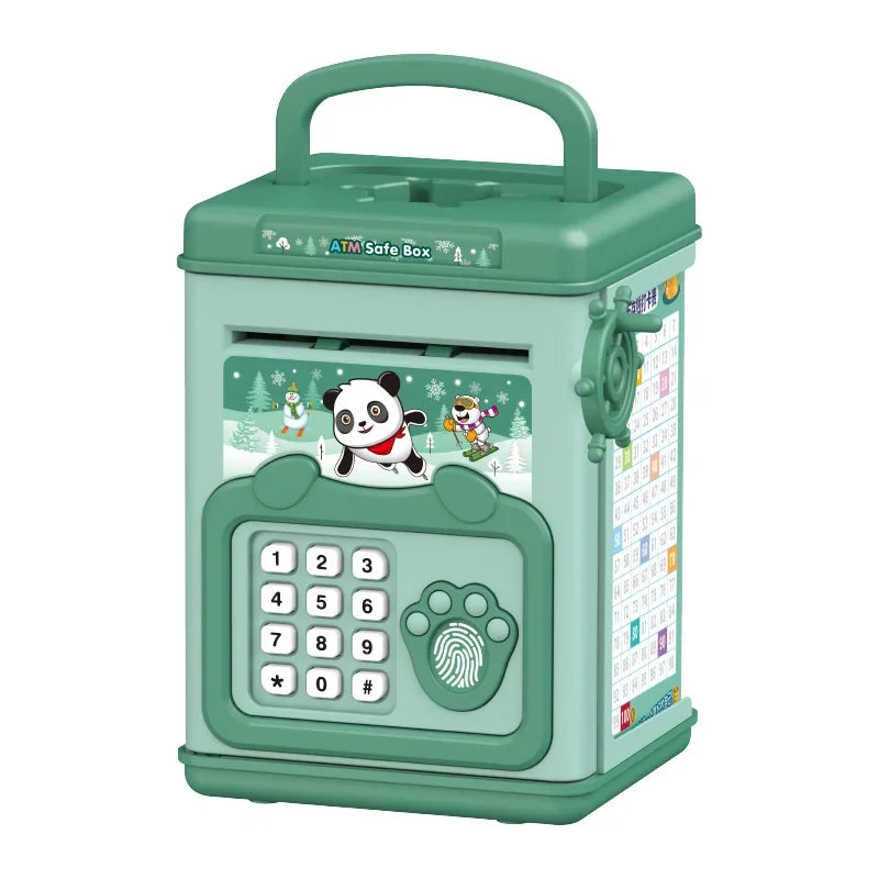 Electronic Piggy Bank Children's Cash Box Password Safe Smart Fingerprint Piggy Bank Automatic Banking Children's Gift Money Box