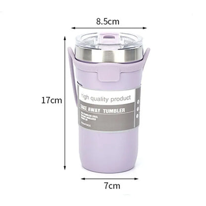 550ML 304 Stainless Steel Portable Double-layer Insulation Cup Household Water Cup Four Seasons Universal Easy Cleaning