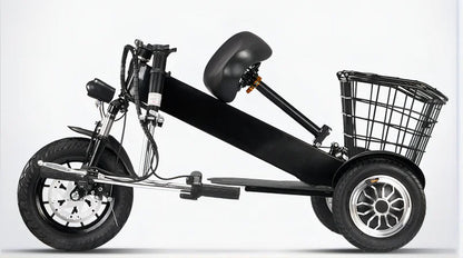 3 Wheel Electric Scooter Tricycle Foldable Motor Travel Adult Three Wheel Mobility Disabled Electric Handicappled Scooter