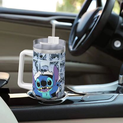 Custom Stitch Stainless Steel Tumbler Travel Mugs Cup Large Coffee Mug Portable Cold Drink Milk Tea Water Bottle