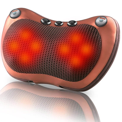 8 Head Electric Back Massager With Heat Deep Tissue Neck MassagePillow For Shoulder Foot Body Massage at Home Car