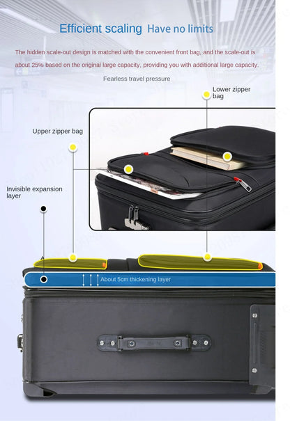 Suitcase Detachable Wheel Waterproof Luggage Carry-on Travel Bag Large Capacity Oxford Rolling Luggage Set Password Trolley Case