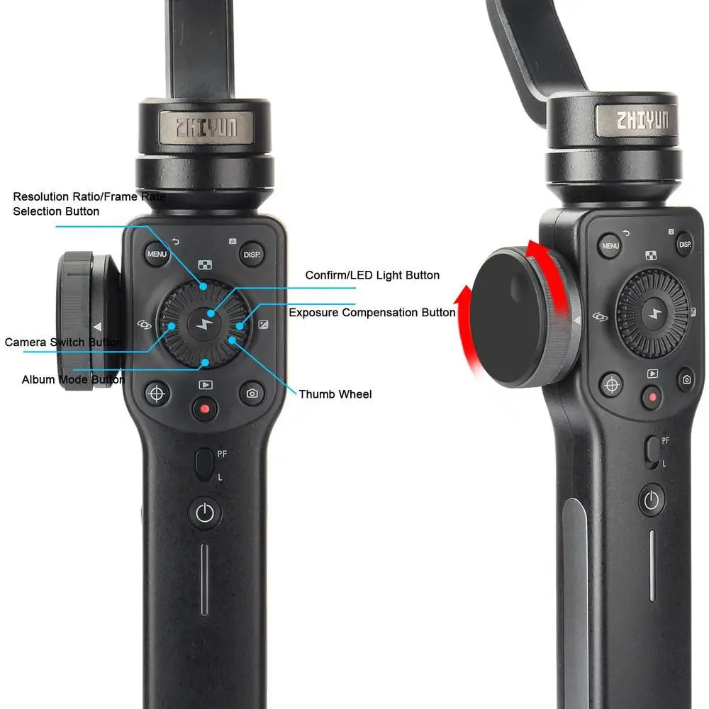 Zhiyun Smooth 4 3-Axis Focus Pull & Zoom Capability Handheld Gimbal Stabilizer for Smartphone Like iPhone X 8 7 Plus 6 Plus Sams