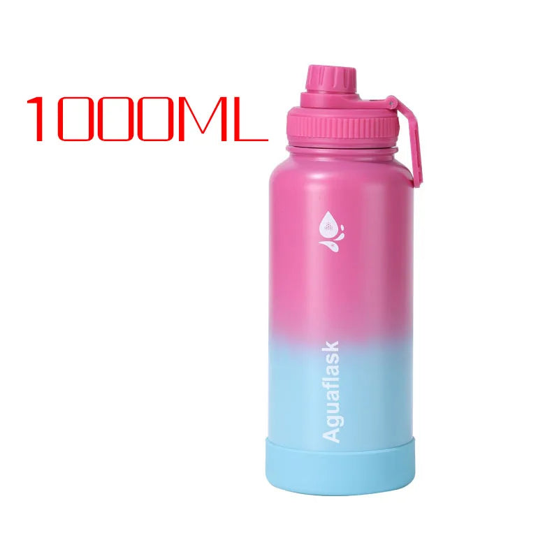 32OZ Large Capacity Thermo Bottle 1000ML Stainless Steel Thermal Thermo Water Portable Vacuum Mug Thermos Insulated Cup Tumbler