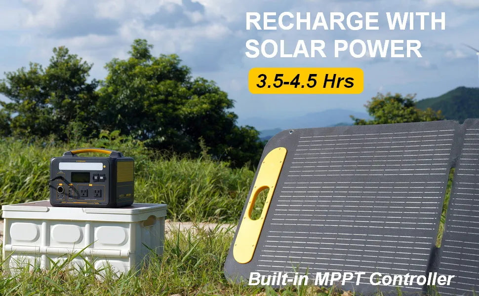 Portable Power Station, LFP Battery Powered Generator with 2x 600W AC Outlets (Surge 1200W), 4x USB ports, 3x DC Out