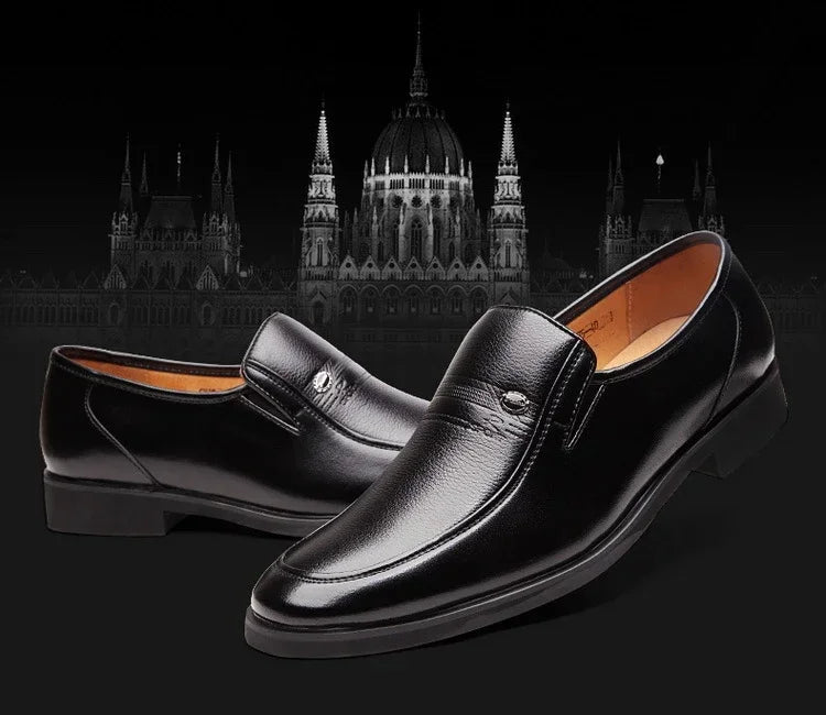 Leather Men Formal Shoes Luxury Brand 2023 Men's Loafers Dress Moccasins Breathable Slip on Black Driving Shoes Plus Size 38-44