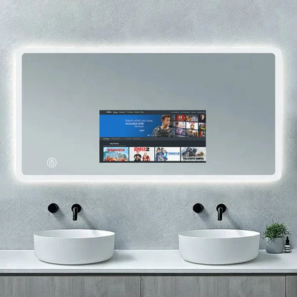 Smart Mirror , Project Touch Screen TV Mirror Android with WIFI Apps Backlit Light Smart Mirror Bathroom Hotel Home